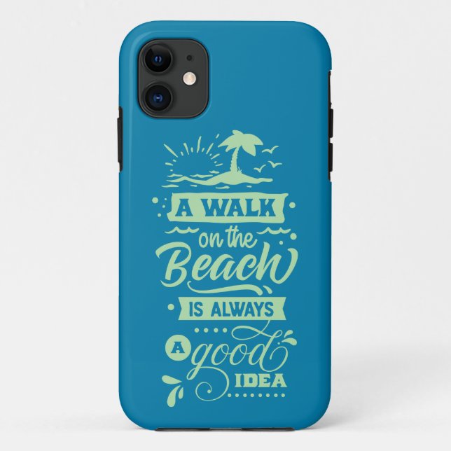 Coques Case-Mate iPhone Balade sur la plage Les amateurs d'océan Palm Tree (Dos)