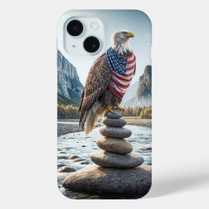 Coque Case-Mate iPhone Bald Eagle Au Caire Avec Drapeau Américain