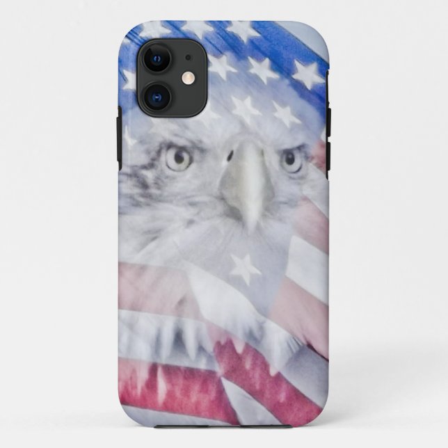 Coques Case-Mate iPhone Bald Eagle Head & American Flag I (Dos)