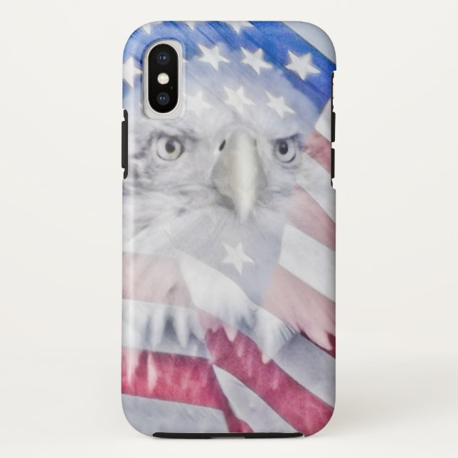 Coques Case-Mate iPhone Bald Eagle Head & American Flag I (Dos)