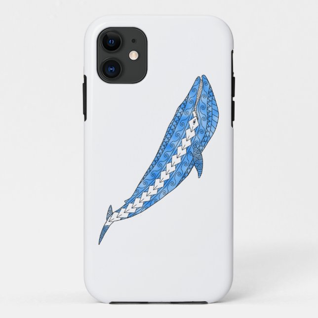 Coques Case-Mate iPhone Baleine bleue tribale (Dos)