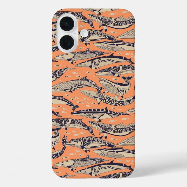 Coques Case-Mate iPhone baleines de Minke cuivre (Verso)