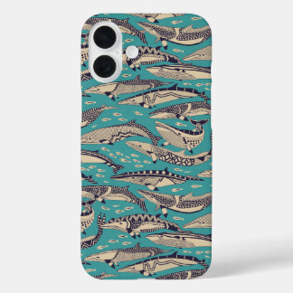 Coque Pour iPhone 16 Plus baleines minke bleues
