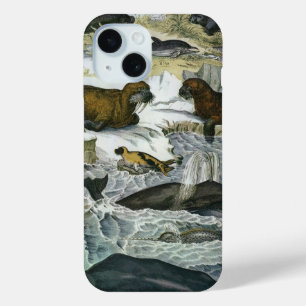Coque Case-Mate iPhone Baleines vintages, phoques et morses, animaux mari