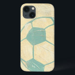 iPhone 13 Coque Balle de Pastel<br><div class="desc">Show your love of the worlds' favorite pastime with this great print of a soccer ball by Chariklia Zarris. The pastel blue and shading give the piece the feel of motion, as if the ball were just kicked and it is rolling by . Purchase a copy today and hang it...</div>
