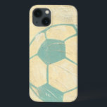 iPhone 13 Coque Balle de Pastel<br><div class="desc">Show your love of the worlds' favorite pastime with this great print of a soccer ball by Chariklia Zarris. The pastel blue and shading give the piece the feel of motion, as if the ball were just kicked and it is rolling by . Purchase a copy today and hang it...</div>