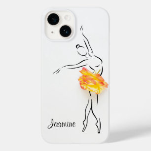 Coque Case-Mate iPhone Ballerina Rose Ballet Dancer Nom personnalisé