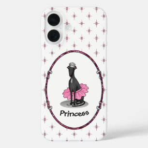 Coque Pour iPhone 16 Ballet Ballerina Princesse Greyhound Chig (noir)