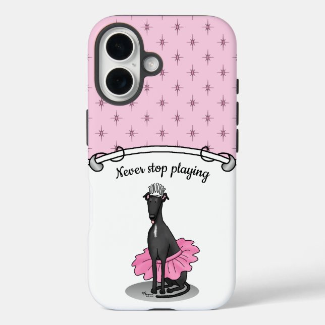 Coques Case-Mate iPhone Ballet Ballerina Princesse Greyhound Chig (noir) (Verso)