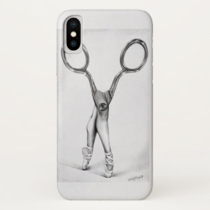 Coque iPhone X Ballet Ciseaux Ballerina Danse Art Surreal
