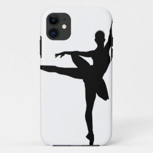 Coque iPhone 11 Ballet simple Ballerina noir blanc