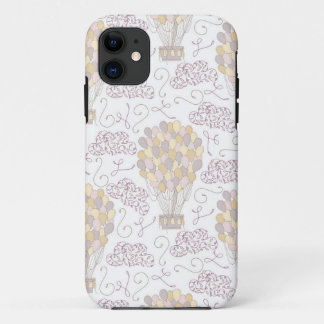 Coque Case-Mate iPhone Ballon à air chaud vintage jaune et gris