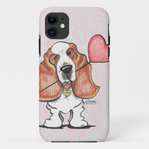 Coques Pour iPhone Ballon de coeur de Basset Hound