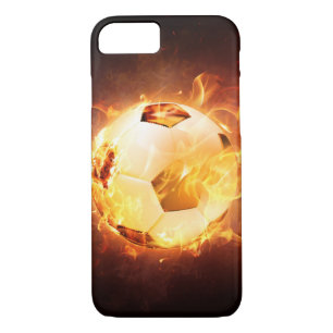 Coques Pour iPhone Ballon de football du football sur le feu