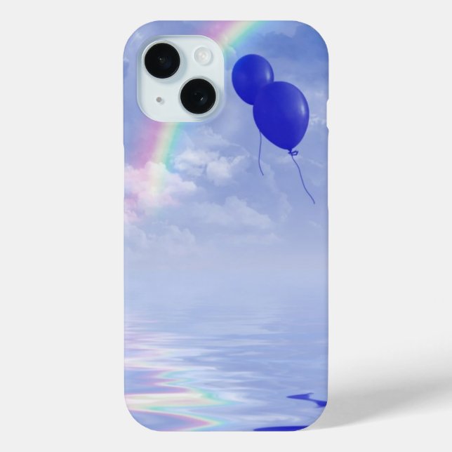 Coques Case-Mate iPhone Ballons bleus (Verso)