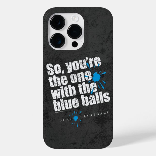 Coques Case-Mate iPhone Ballons Bleus Paintball (Verso)