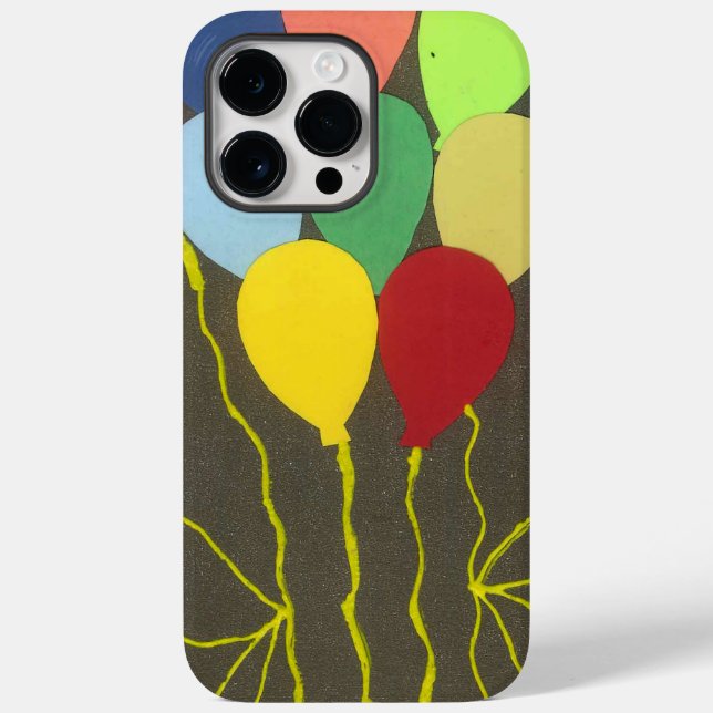 Coques Case-Mate iPhone Ballons d'anniversaire colorés Design graphique (Verso)