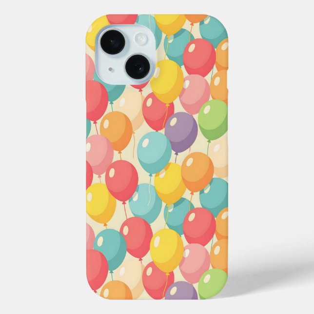 Coques Case-Mate iPhone Ballons de fête de différentes couleurs (Verso)
