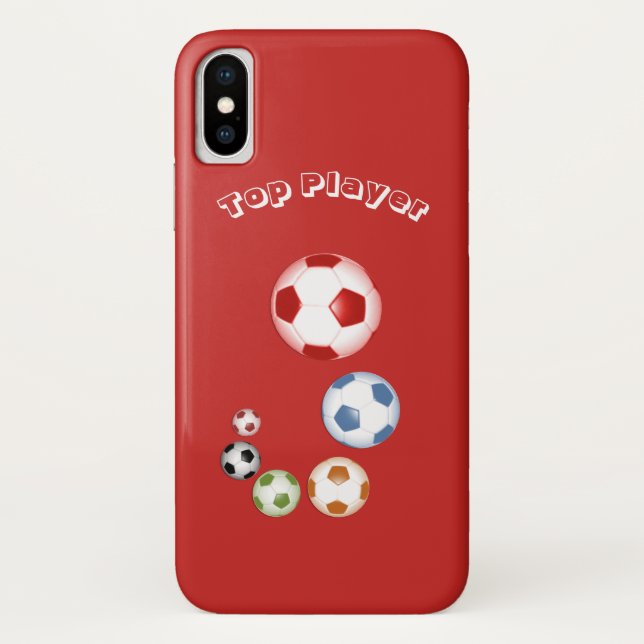 Coques Case-Mate iPhone Ballons de football Top Player (Dos)