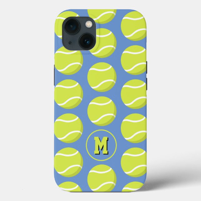 Coques Case-Mate iPhone ballons de tennis girly motif monogrammed (Verso)