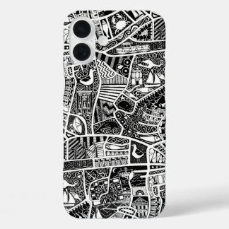 Coque Pour iPhone 16 Plus balnéaire rural noir