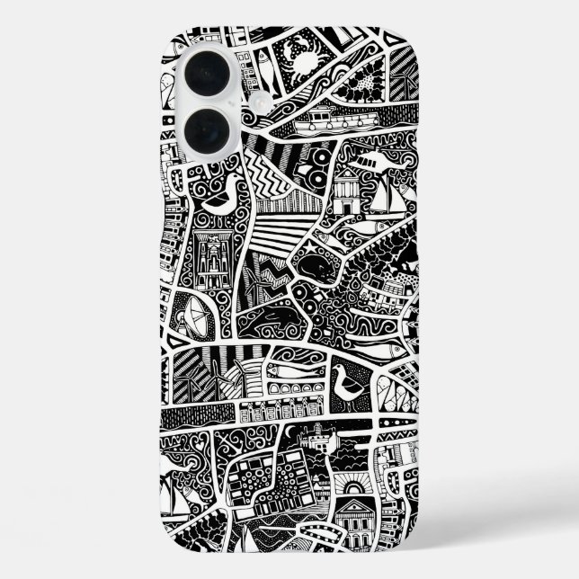 Coques Case-Mate iPhone balnéaire rural noir (Verso)