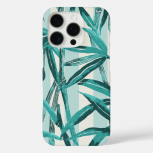 Coque iPhone 16 Pro Bamboo Jungle Hawaiian Stripe - Turquoise