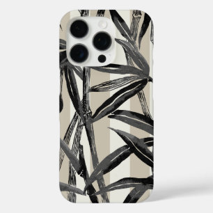 Coque iPhone 16 Pro Bambou Jungle Hawaiian Stripe - Noir