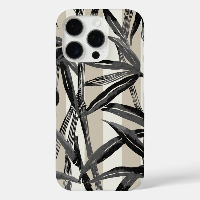 Coques Case-Mate iPhone Bambou Jungle Hawaiian Stripe - Noir (Verso)