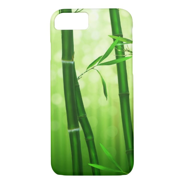 Coques Case-Mate iPhone Bambou Vert Avec Lumières De Bokeh Pâles À L'Arriè (Dos)