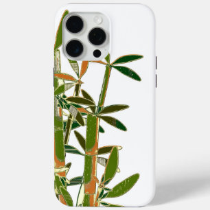 Coque Case-Mate iPhone Bambou vert isolé sur fond blanc