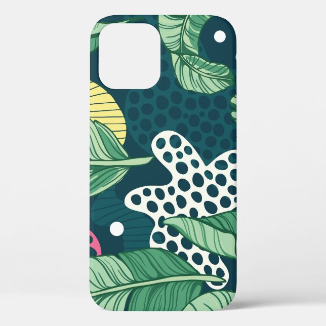 Coques Case-Mate iPhone Banana feuilles abstraits, couleurs tendance (Verso)
