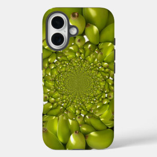 Coques iPhone 16 Banane verte Kaleidoscope Art Imprimer/Graphique