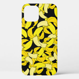 Case-Mate iPhone Case Bananes jaunes vintages : Arrière - plan noir