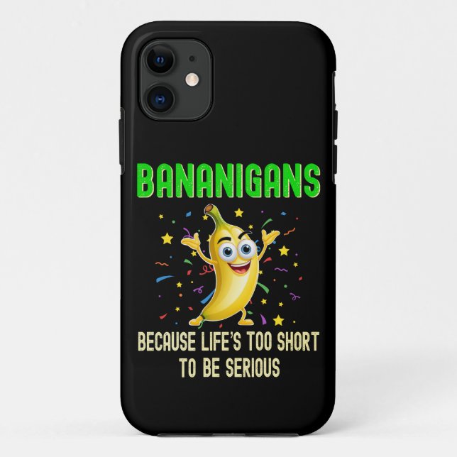 Coques Case-Mate iPhone Bananigans, Go Bananes, Gai Funny Positif (Dos)