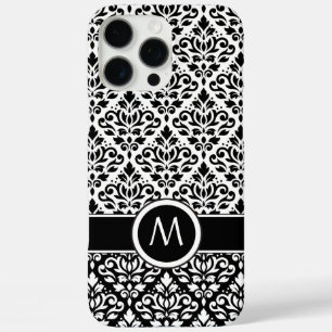 Coque iPhone 16 Pro Max Bande BW 2Part Ptn Damask (Personnalisée)