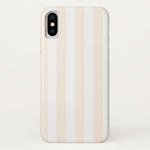 Case-Mate iPhone Case Bande de bonbons beige et blanche