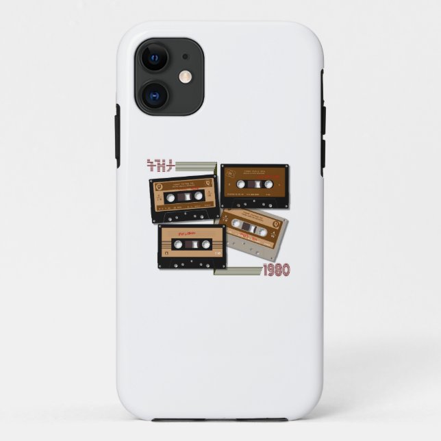 Coques Case-Mate iPhone Bande de cassette de tezeta Throwback (Dos)