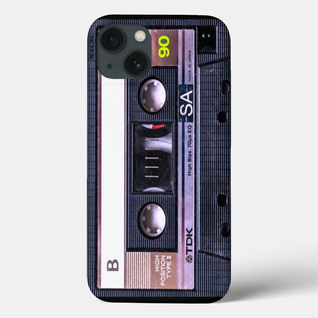 Coques Case-Mate iPhone Bande de cassette noire (Verso)