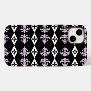 Coques Pour iPhone Bande de diamant damassé orange