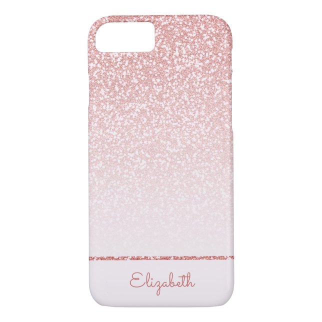 Coques Case-Mate iPhone Bande de Parties scintillant en or rose vif person (Dos)