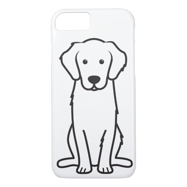 Coques Case-Mate iPhone Bande dessinée de chien de golden retriever (Dos)