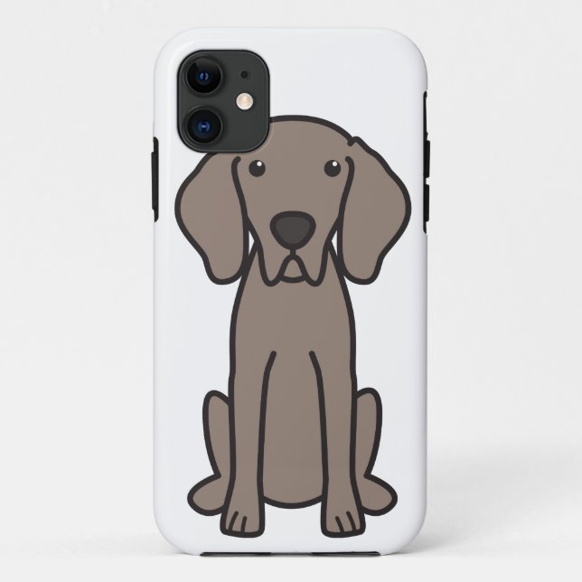 Coques Case-Mate iPhone Bande dessinée de chien de Weimaraner (Dos)