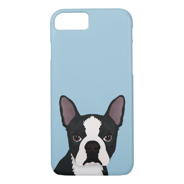 Coques Case-Mate iPhone bande dessinée de terrier de Boston (Dos)
