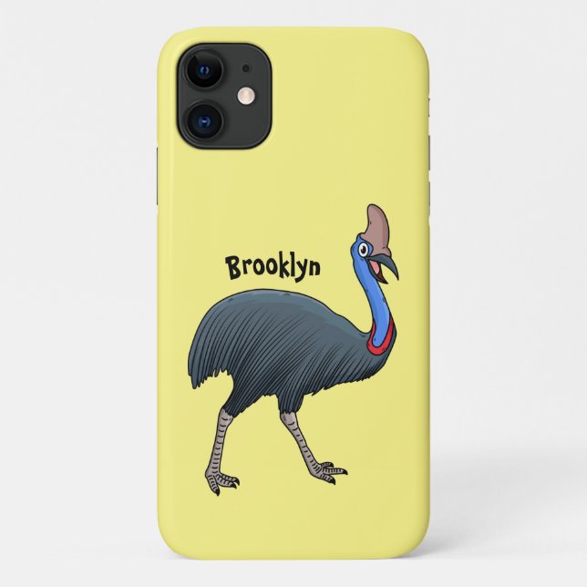 Coques Case-Mate iPhone Bande dessinée d'oiseau joyeux (Dos)