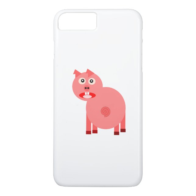 Coques Case-Mate iPhone Bande dessinée effrayée de porc (Dos)