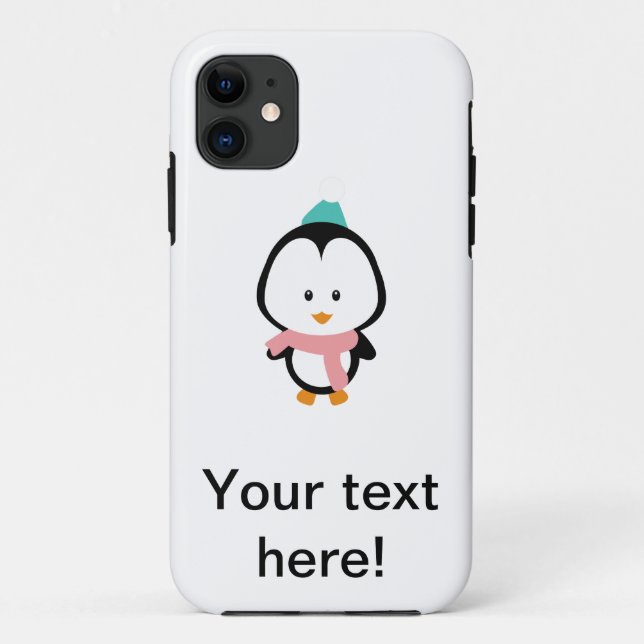 Coques Case-Mate iPhone Bande dessinée mignonne de pingouin (Dos)