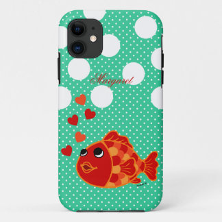 Coque Case-Mate Pour iPhone Bande dessinée personnalisée de poisson rouge de