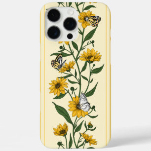Coque iPhone 16 Pro Max Bande florale Sunroot sur blanc cassé