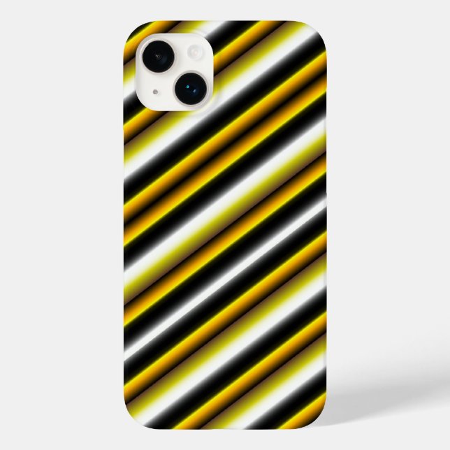 Coques Case-Mate iPhone Bandes arc-en-ciel blanc jaune (Verso)